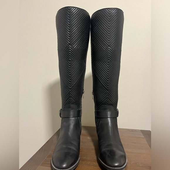 Vince Camuto Pordalia Knee High Boots - Textured Black - Picture 5 of 5